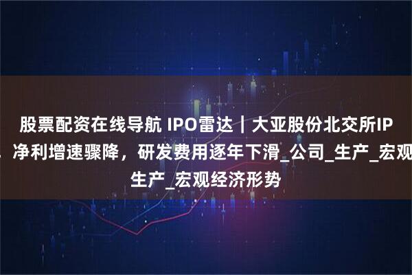 股票配资在线导航 IPO雷达｜大亚股份北交所IPO获受理，净利增速骤降，研发费用逐年下滑_公司_生产_宏观经济形势