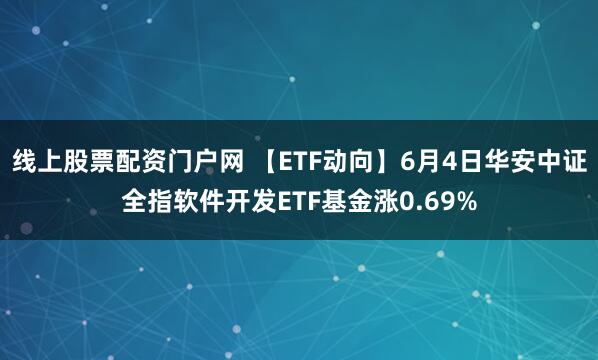 线上股票配资门户网 【ETF动向】6月4日华安中证全指软件开发ETF基金涨0.69%