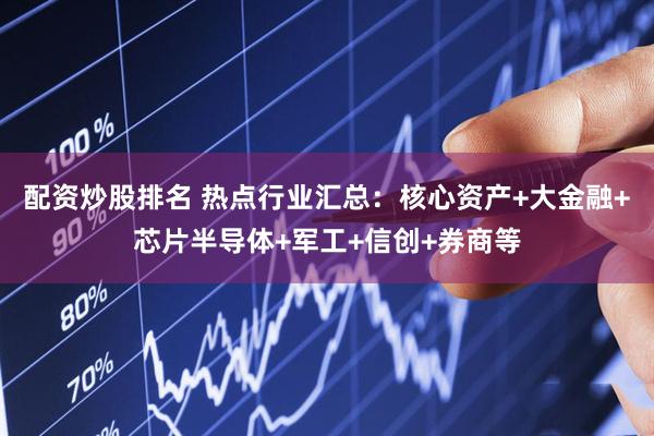 配资炒股排名 热点行业汇总：核心资产+大金融+芯片半导体+军工+信创+券商等