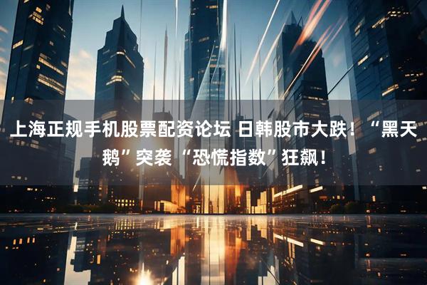 上海正规手机股票配资论坛 日韩股市大跌！“黑天鹅”突袭 “恐慌指数”狂飙！
